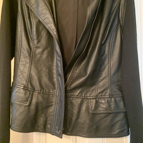 Nicole Jackets & Blazers - Leather and sweater jacket. Size large